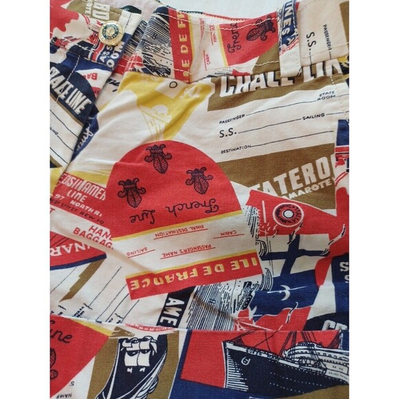 J. Crew cruise ship shorts womens 4 vacation boat retro travel patches RARE - Picture 6 of 10